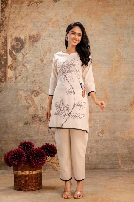 Naisha K 133 Cotton Flex Embroidered Co Ord Set Wholesale Market In Surat With Price